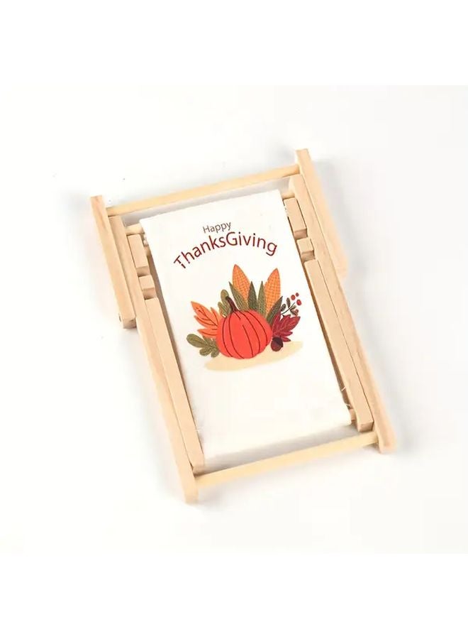 Thanksgiving Mini Folding Lounge Chair Phone Stand Desk Decor Ornament - Image 4